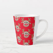 Niedlicher Weihnachtsmann-Cartoon Pattern Red Milchtasse (Rechts)