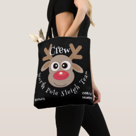 Niedlicher Weihnachtsmann-Cartoon Reindeer Black S Tasche