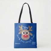 Niedlicher Weihnachtsmann Cartoon Reindeer Sleigh  Tasche (Vorderseite)