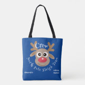 Niedlicher Weihnachtsmann Cartoon Reindeer Sleigh  Tasche (Rückseite)
