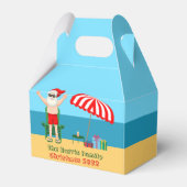 Niedlicher Weihnachtsmann Custom Beach Party Geschenkschachtel (Vorderseite)