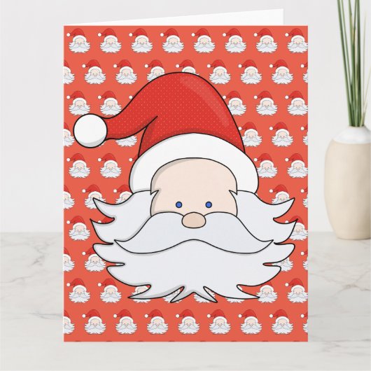 Niedlicher Weihnachtsmann Dankeskarte (Vorderseite)