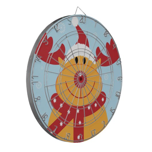 Niedlicher Weihnachtsmann Dartscheibe (Vorderseite Links)