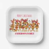 Niedlicher Weihnachtsmann, der singen Pappteller (Vorderseite)