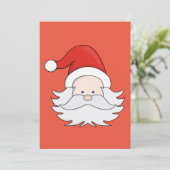 Niedlicher Weihnachtsmann Einladung (Stehend Vorderseite)