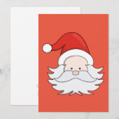 Niedlicher Weihnachtsmann Einladung (Vorne/Hinten)