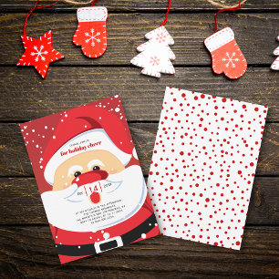 Niedlicher Weihnachtsmann Einladung