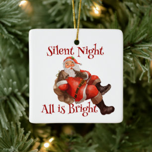 Niedlicher Weihnachtsmann Erste Weihnachtsfeier Cu Keramikornament