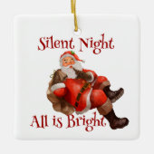 Niedlicher Weihnachtsmann Erste Weihnachtsfeier Cu Keramikornament (Vorderseite)