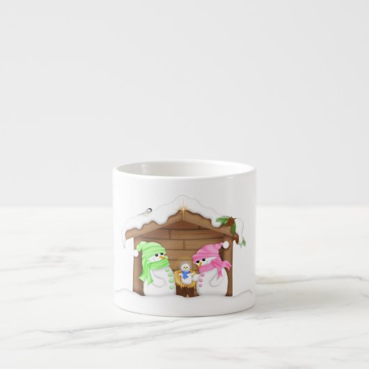 Niedlicher Weihnachtsmann Espressotasse (Vorderseite)