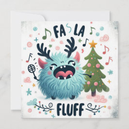 Niedlicher Weihnachtsmann "fa la fluff" Feiertagskarte