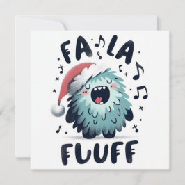 Niedlicher Weihnachtsmann "fa la fluff" Feiertagskarte