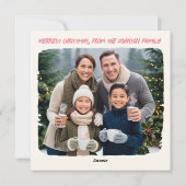 Niedlicher Weihnachtsmann "fa la fluff" Feiertagskarte (Rückseite)