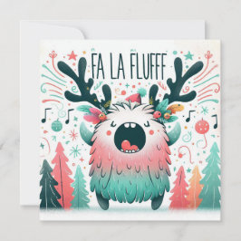 Niedlicher Weihnachtsmann "fa la fluff" Feiertagskarte
