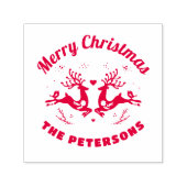 Niedlicher Weihnachtsmann Familie Permastempel (Design)