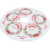 Niedlicher Weihnachtsmann-Familienname Weihnachtsb Polyester Weihnachtsbaumdecke (Schrägansicht)