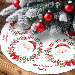Niedlicher Weihnachtsmann-Familienname Weihnachtsb Polyester Weihnachtsbaumdecke