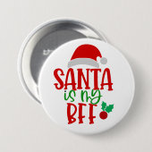 Niedlicher Weihnachtsmann Fantastisch Weihnachten Button (Vorne & Hinten)