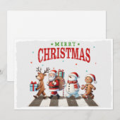 Niedlicher Weihnachtsmann Feiertagskarte (Vorne/Hinten)