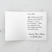 Niedlicher Weihnachtsmann Feiertagskarte (Innenseite)