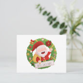 Niedlicher Weihnachtsmann Feiertagspostkarte (Stehend Vorderseite)