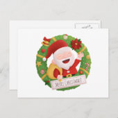 Niedlicher Weihnachtsmann Feiertagspostkarte (Vorne/Hinten)