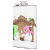 Niedlicher Weihnachtsmann Flachmann (Links)