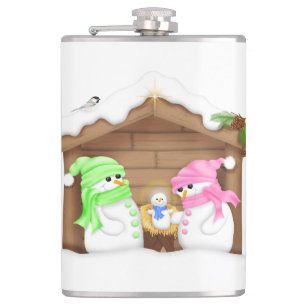 Niedlicher Weihnachtsmann Flachmann