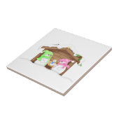 Niedlicher Weihnachtsmann Fliese (Seite)