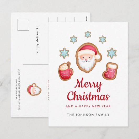 Niedlicher Weihnachtsmann frohe Weihnachten (Vorne/Hinten)