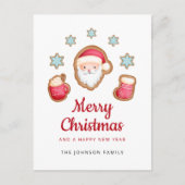 Niedlicher Weihnachtsmann frohe Weihnachten (Vorderseite)