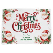 Niedlicher Weihnachtsmann frohe Weihnachten Große Geschenktüte (Vorderseite)