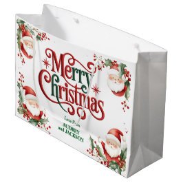 Niedlicher Weihnachtsmann frohe Weihnachten Große Geschenktüte