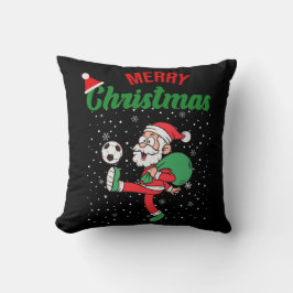 Niedlicher Weihnachtsmann Fußballfest Weihnachten Kissen