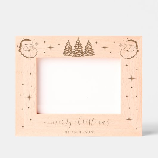 Niedlicher Weihnachtsmann Geätzte Rahmen (Vorderseite)