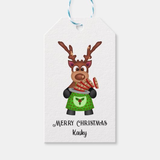 Niedlicher Weihnachtsmann Geschenkanhänger (Vorderseite)