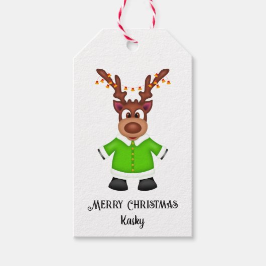 Niedlicher Weihnachtsmann Geschenkanhänger (Vorderseite)