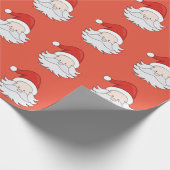 Niedlicher Weihnachtsmann Geschenkpapier (Ecke)