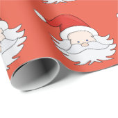 Niedlicher Weihnachtsmann Geschenkpapier (Rolleneckpunkt)