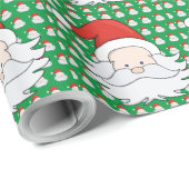 Niedlicher Weihnachtsmann Geschenkpapier (Rolleneckpunkt)