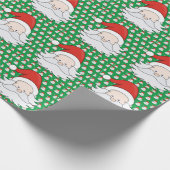 Niedlicher Weihnachtsmann Geschenkpapier (Ecke)