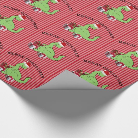 Niedlicher Weihnachtsmann Geschenkpapier (Ecke)