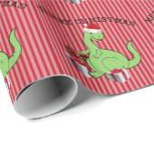 Niedlicher Weihnachtsmann Geschenkpapier (Rolleneckpunkt)