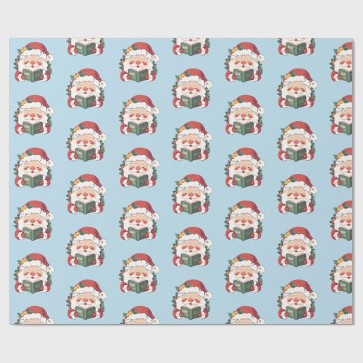 Niedlicher Weihnachtsmann Geschenkpapier (Flach)