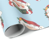 Niedlicher Weihnachtsmann Geschenkpapier (Rolleneckpunkt)