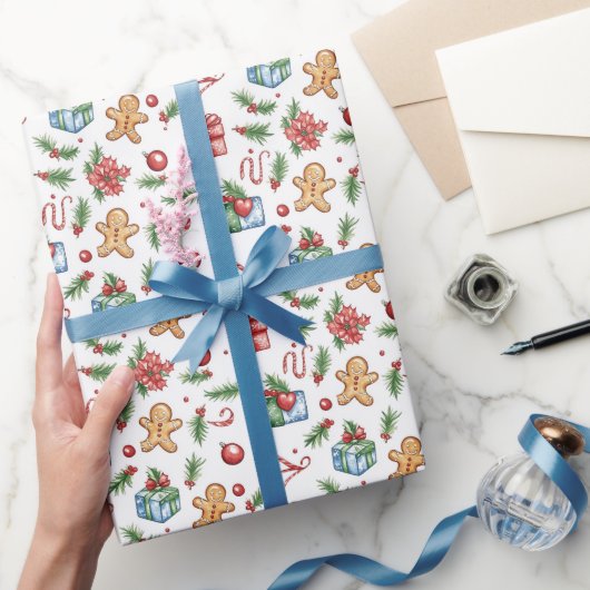 Niedlicher Weihnachtsmann Geschenkpapier (Schenken)
