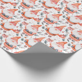 Niedlicher Weihnachtsmann Geschenkpapier (Ecke)