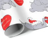 Niedlicher Weihnachtsmann Geschenkpapier (Rolleneckpunkt)