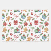 Niedlicher Weihnachtsmann Geschenkpapier Set (Vorderseite)