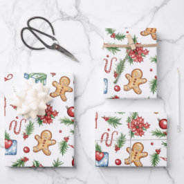 Niedlicher Weihnachtsmann Geschenkpapier Set